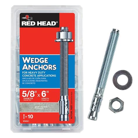 redheads for concrete|red head concrete wedge anchors.